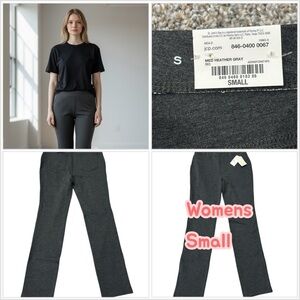 Women's St. John’s Bay Small Gray Pants Straight Pull On Stretch Mid Rise NWT